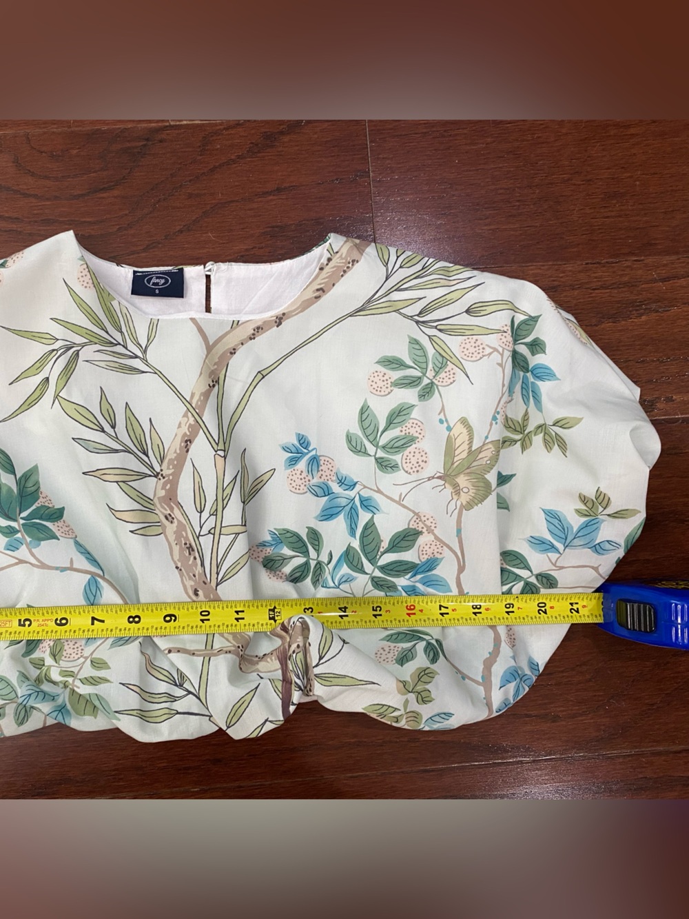 Tropical Leaf Print Two Piece Set Skirt Crop Top Boho Resort Set Small - Picture 4 of 5